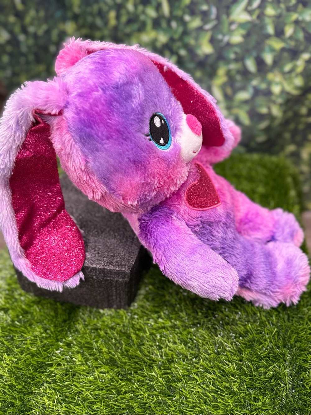 Build-A-Bear Workshop Heartables Purple Bunny Plush Purple Pink Shimmer - Picture 3 of 7